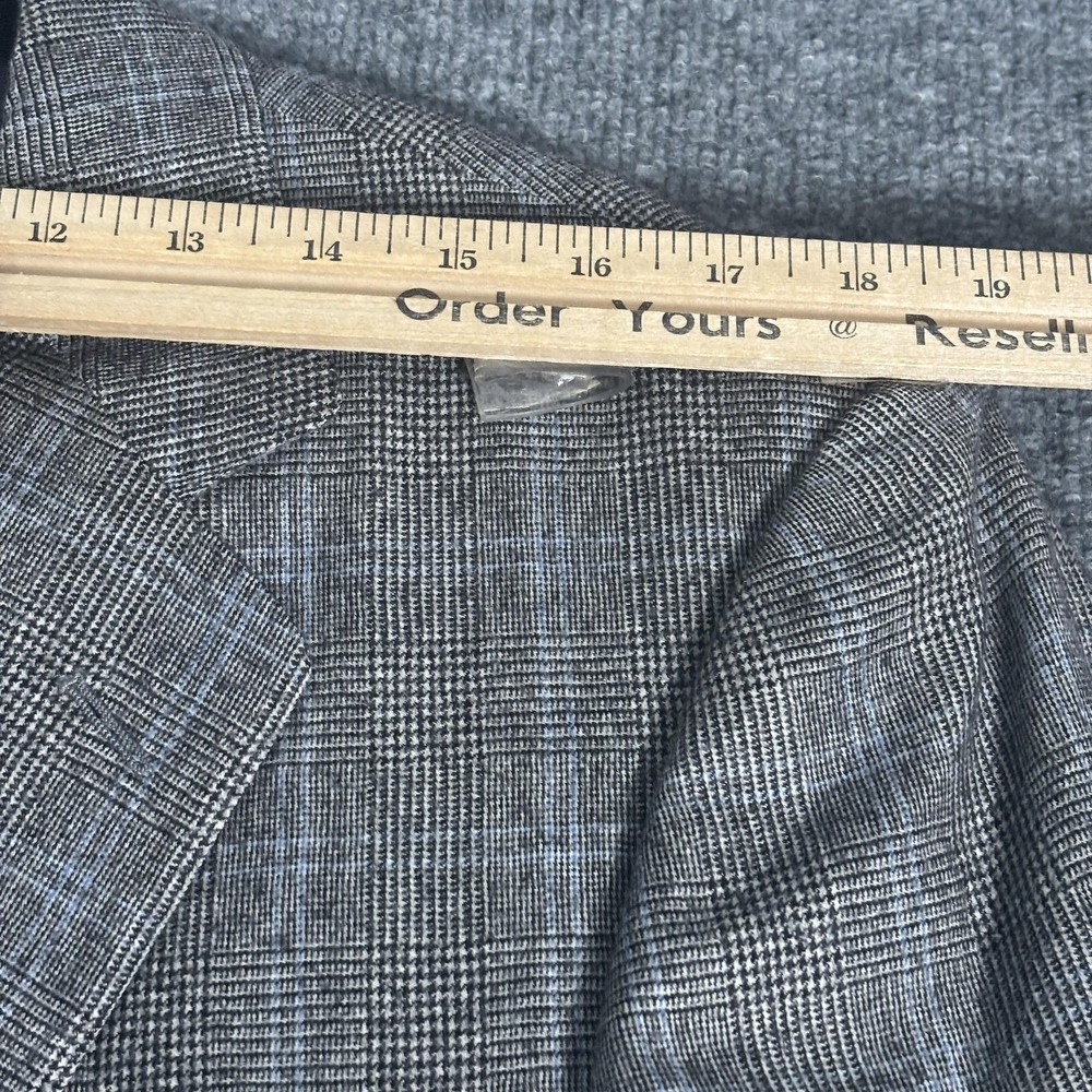Ermenegildo Zegna Sport Coat Mens 42R Gray Glen Plaid Wool Cashmere 2 Button - Picture 16 of 16